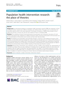 health intervention research article